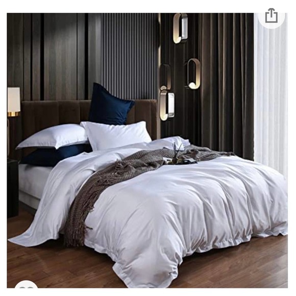 Aikoful Other - AIKOFUL Duvet Cover Set,100%  Duvet Cover 2 Pillow Sham (Snow White, Queen